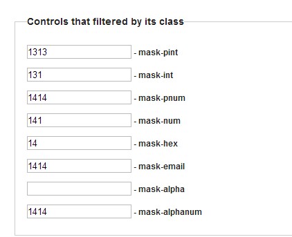 jQuery Keyfilter